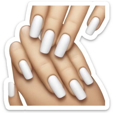 White finer nails manicure sticker