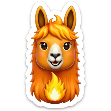 una llama de fuego que tenga en la mano un telefono sticker