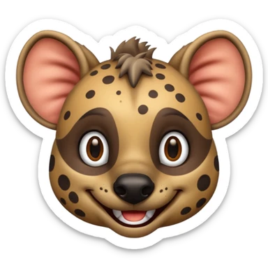 hyena cartoon  like ths emoji sticker