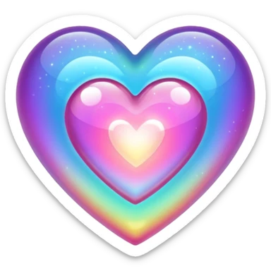 Heart with shimmering  sticker