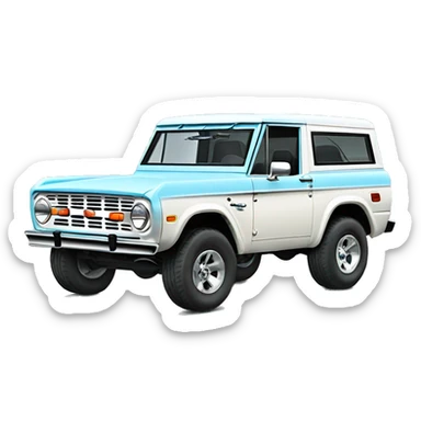 Ford bronco baby blue color sticker