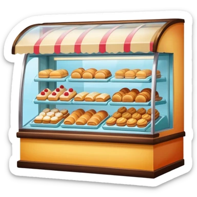 small snack shop, front facing sticker