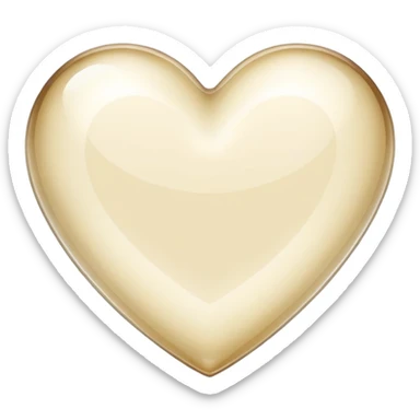 Crystal heart cream sticker