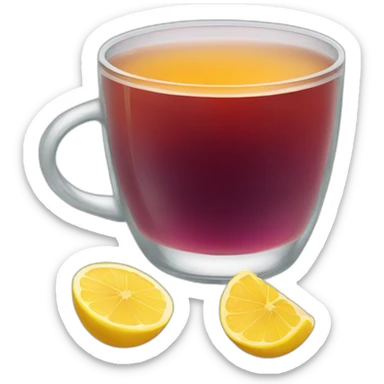 drink tea with honey lemon and jam sticker