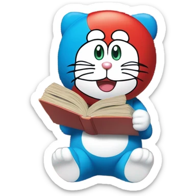 Doremon with lots of book sticker