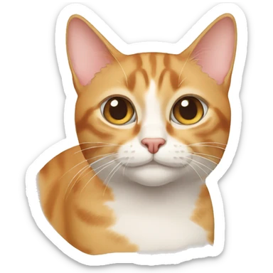 two cats, one siamese tabby and one ginger tabby sticker