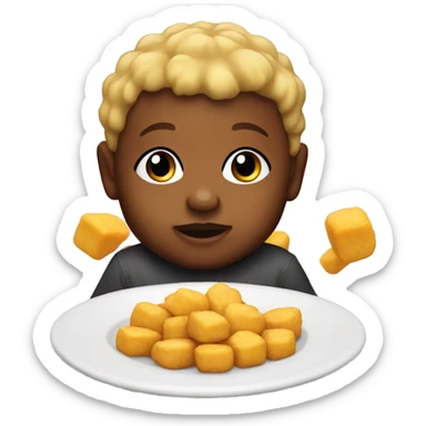 Baby with extra saucy nuggets sticker