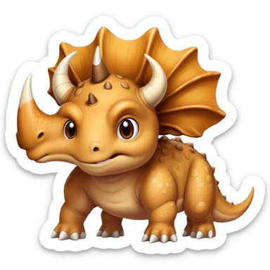 kind face of a triceratops  sticker