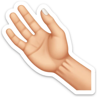 hand tightly gripping an object, showing tension sticker