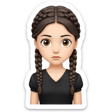 Wednesday with the two braids sticker