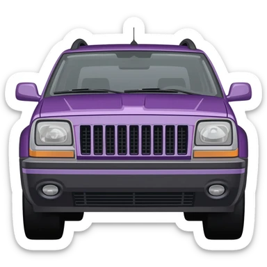 Purple Jeep Cherokee sticker