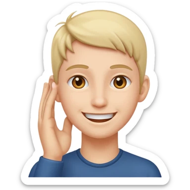 non sento (vantandoti) dito dietro orecchio sticker