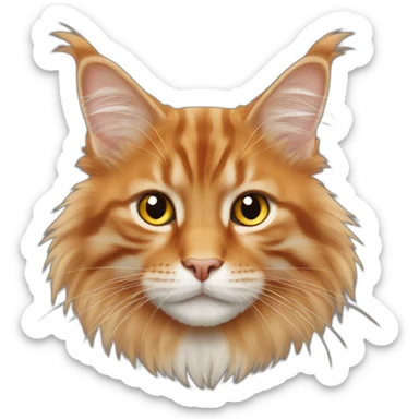 orange mainecoon sticker