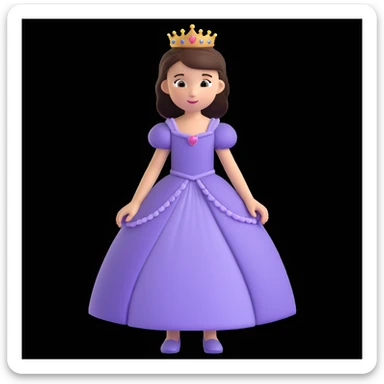 girls in a princess dress sticker