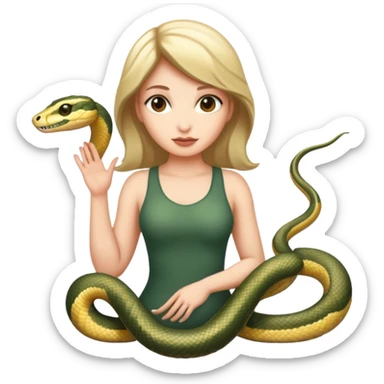 Şahmeran: belden üstü insan güzel bir kız belden aşağısı yılan sticker