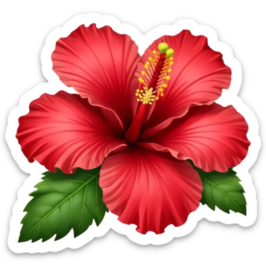 hibiscus flower sticker