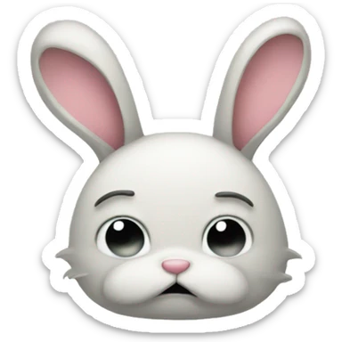 sad bunny sticker