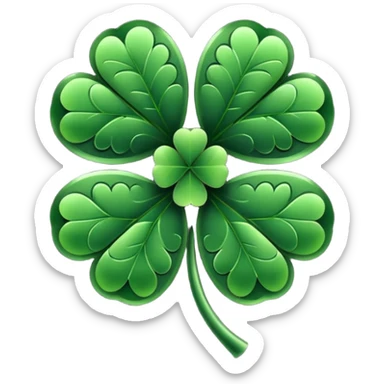 make the 5 leaf clover form black clover the anime sticker