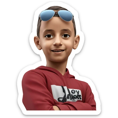 confident boy in sunglasses sticker
