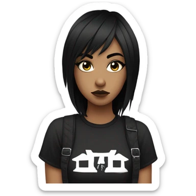 A emo girl sticker