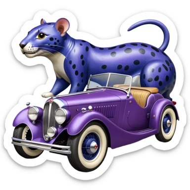 A very fast racing 1934 jaguar roadster rustic old antique rat hot rodded blueberry and cherry pearl trailer  sticker