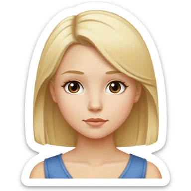 Girl Named Amanda blonde hair short sticker