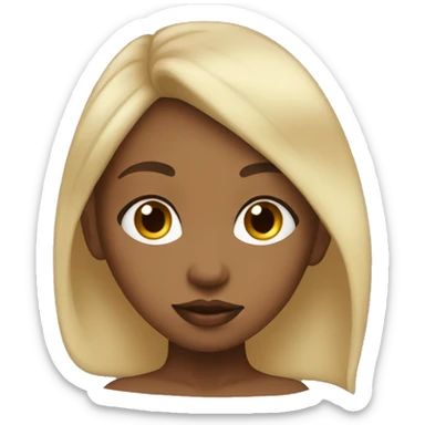 lightskin black girl with blonde hair blowing a kiss  sticker