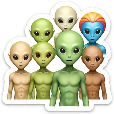 Gay aliens sticker
