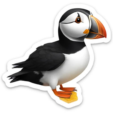 puffin in a honeycomb  sticker