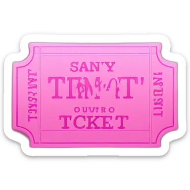 Pink ticket sticker