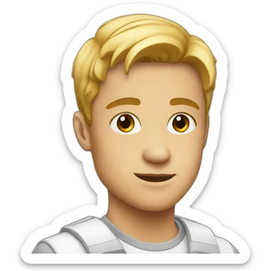 young adult white sticker