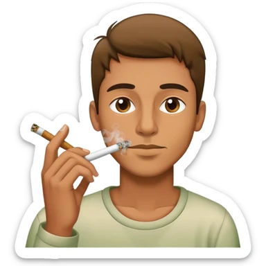 guy smokes weed sticker