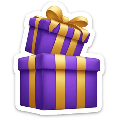 Purple Christmas gift sticker