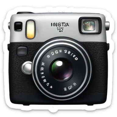 Black Instax mini camera sticker