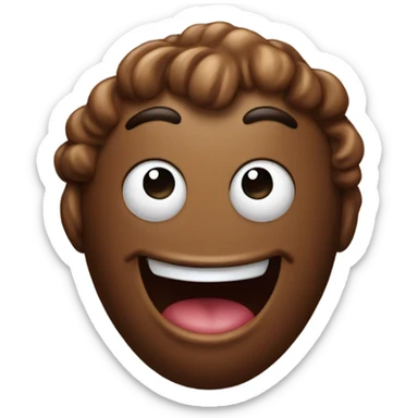 poop emoji bit realistic sticker