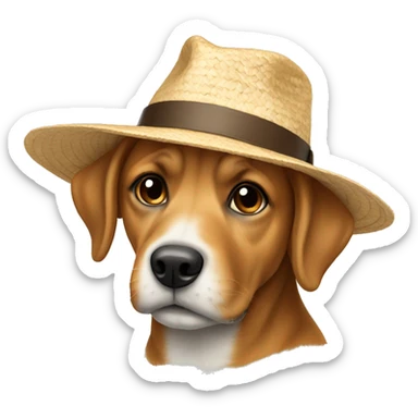 Chien avec chapeau  sticker