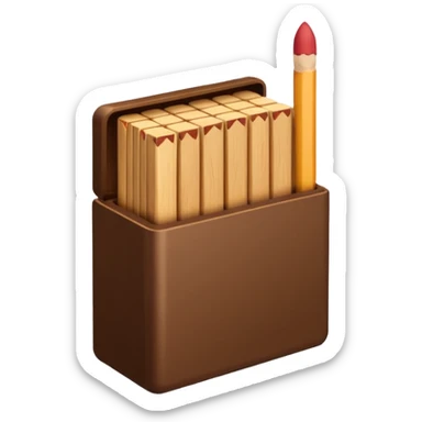 match sticks box sticker