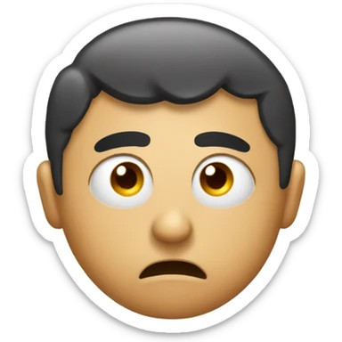 Annoyed emoji looking to the side with both eyes sticker