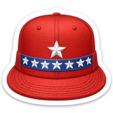 Hat with MAGA sticker