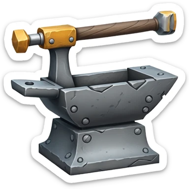 stone blacksmith's anvil sticker