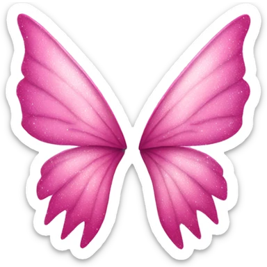 Pink sparkly fairy wings  sticker