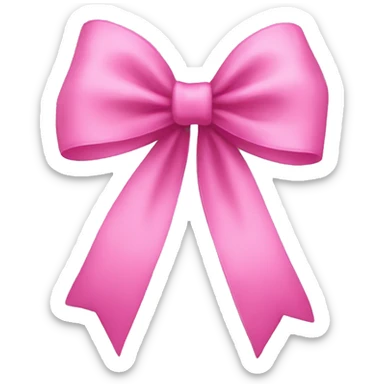 pink bow sticker