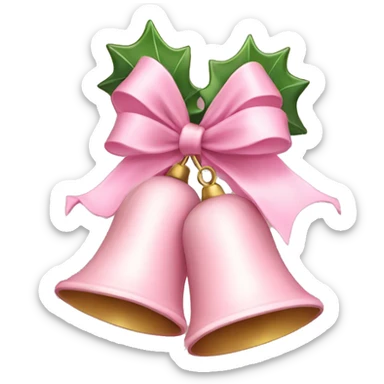 Light pink Christmas bells  sticker