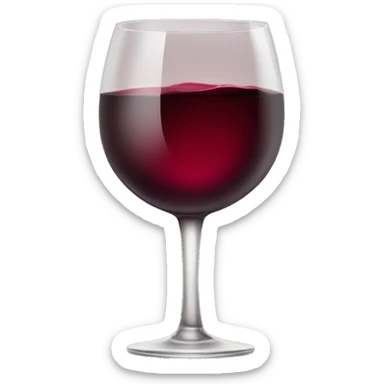Red wine glass sticker