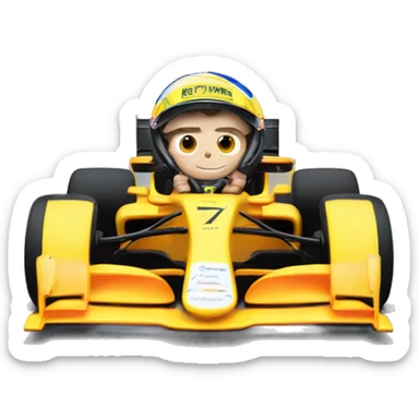 rats lando norris in a Formula 1 car sticker