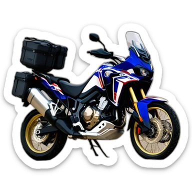 Honda africa twin color negro conduce pareja sticker