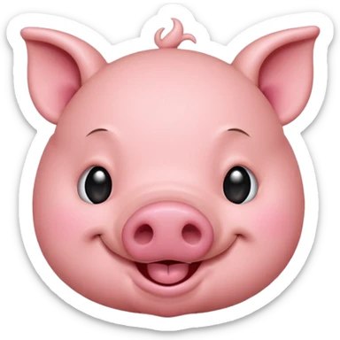 winking pig sticker