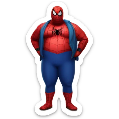 Fat fat fat spiderman sticker