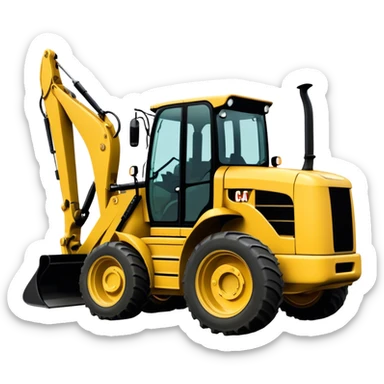 Backhoe Loader - Caterpillar 430F (Model Year: 2021) (Iconic colour: Yellow) sticker