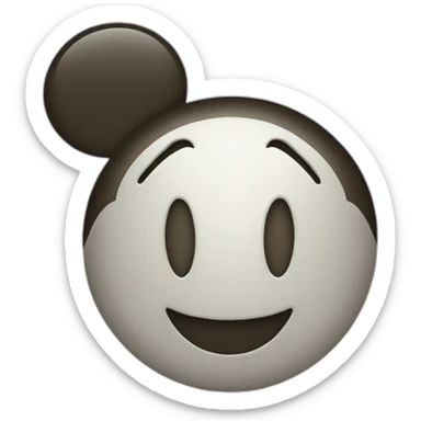 Smiley face with Mickey ears sticker